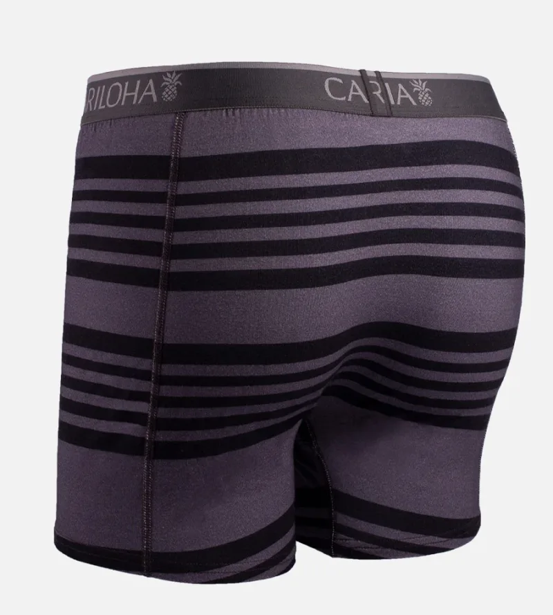Bamboo Boxer Briefs - Carbon Stripe