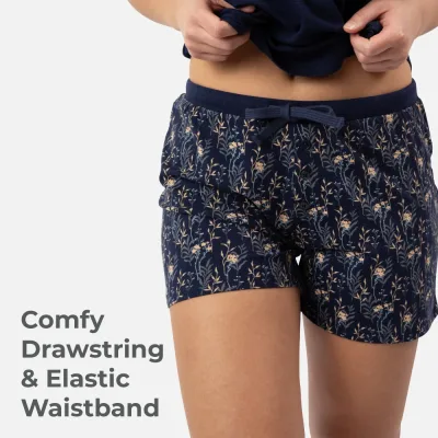 Women's Bamboo Sleep Short - Midnight Floral Print