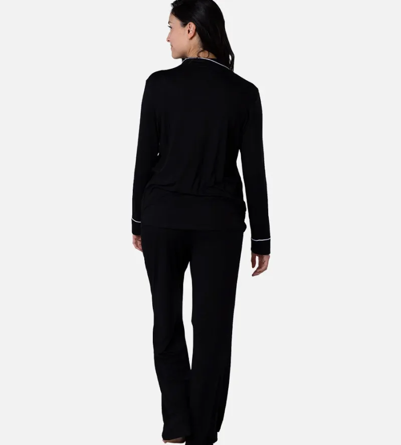 Sleep Set - Long Sleeves & Pants - Black