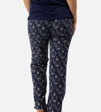 Women's Bamboo Sleep Pants - Midnight Floral Print
