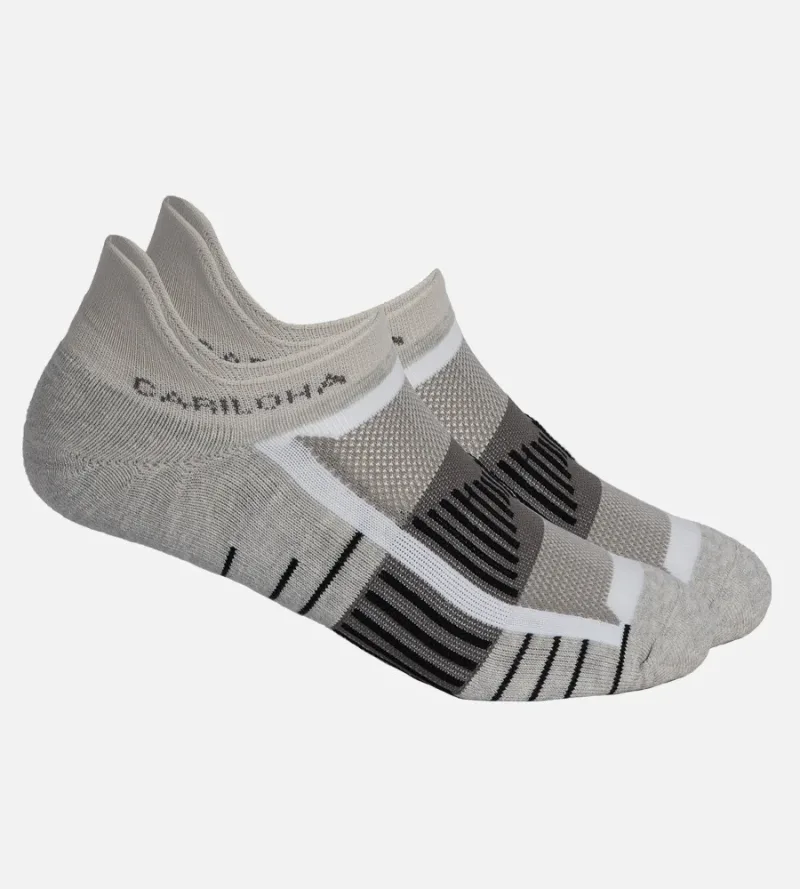Bamboo Tab Athletic Sock - Light Heather Gray/ White