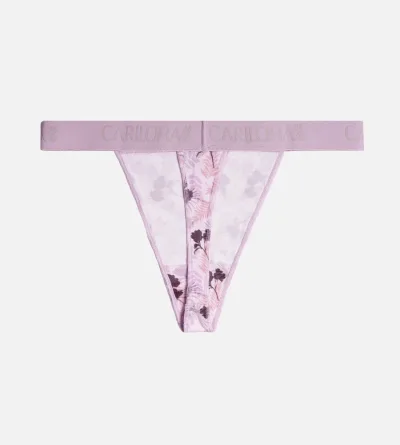 Bamboo Midrise Thong - Lilac Breeze Print