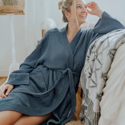 Women’s Bamboo Waffle Knit Robe