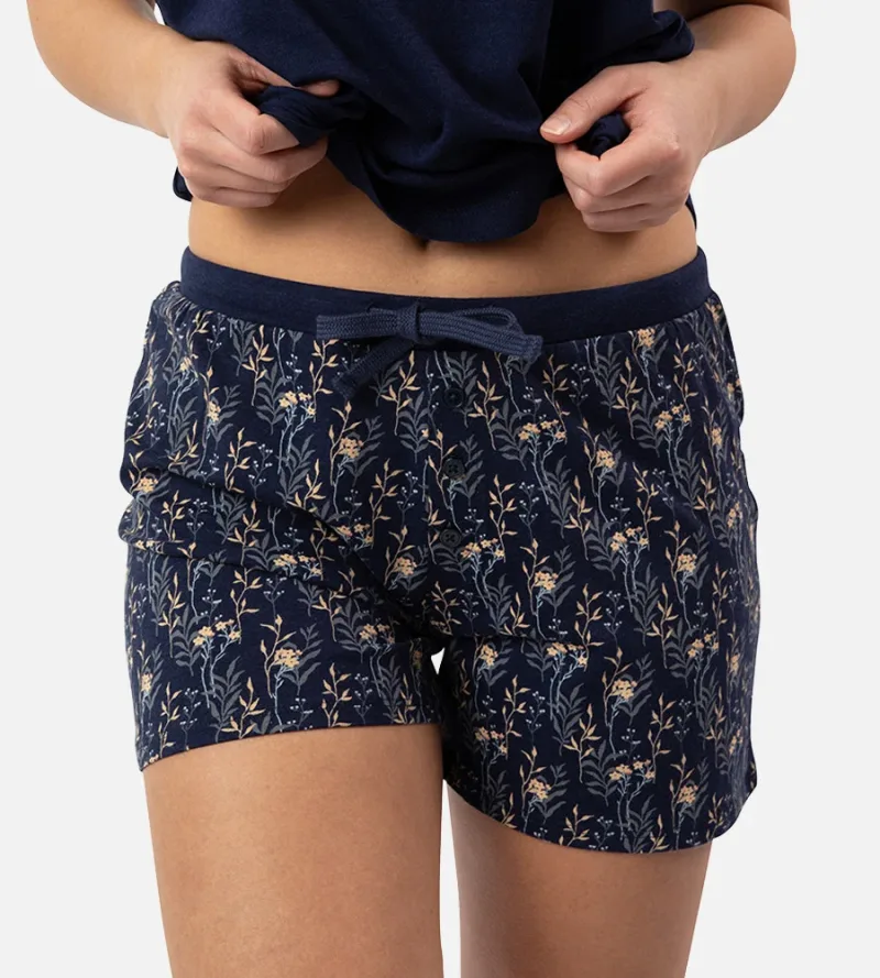 Women's Bamboo Sleep Short - Midnight Floral Print