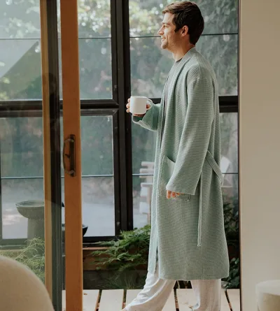 Men's Bamboo Waffle Knit Robe