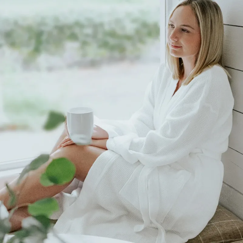 Women’s Bamboo Waffle Knit Robe