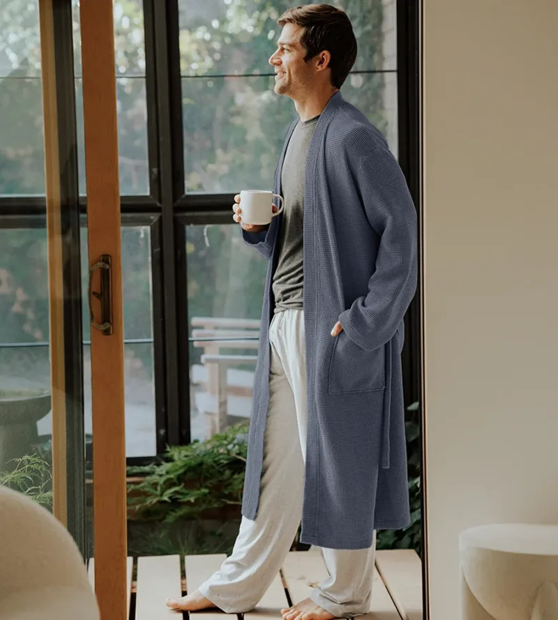 Men's Bamboo Waffle Knit Robe