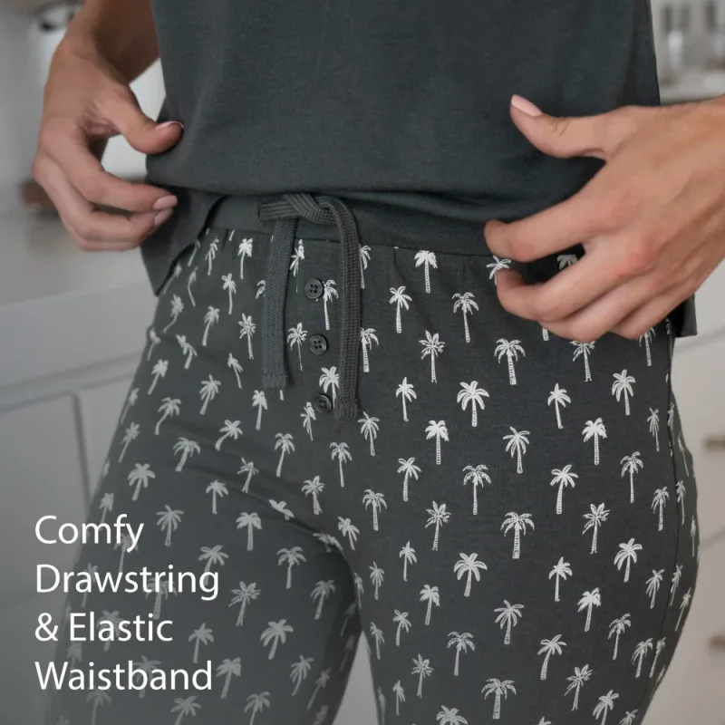 Women's Bamboo Sleep Pants - Palm Grove Print
