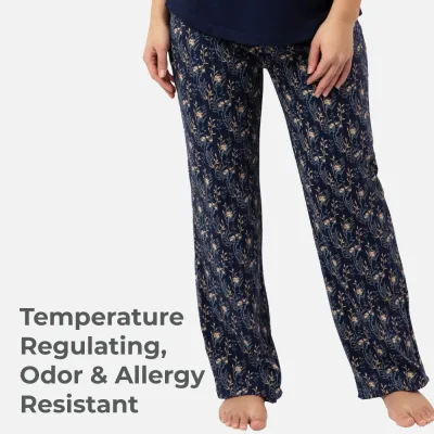 Women's Bamboo Sleep Pants - Midnight Floral Print