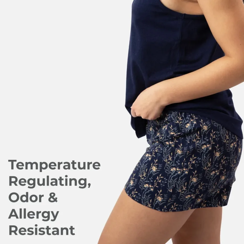 Women's Bamboo Sleep Short - Midnight Floral Print