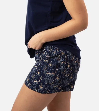 Women's Bamboo Sleep Short - Midnight Floral Print