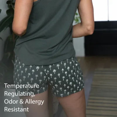 Women's Bamboo Sleep Short - Palm Grove Print
